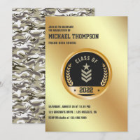 Army/Military themed Graduation Party Invitation