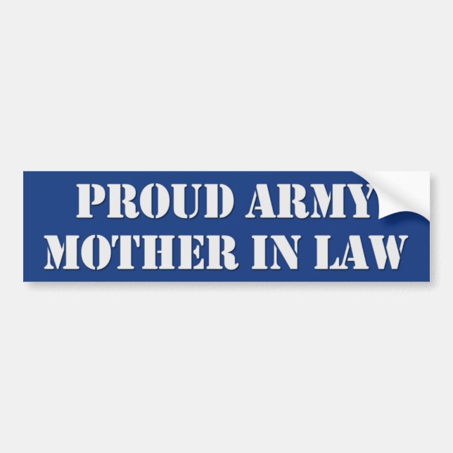 Army Mother In Law Bumper Sticker (Front)