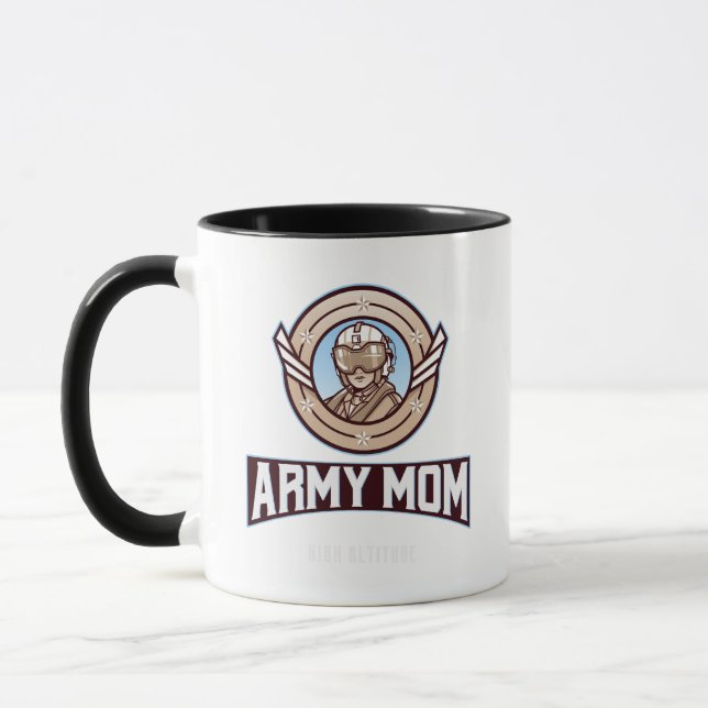 Army Mum Coffee Mug – High Altitude Military Pride (Left)