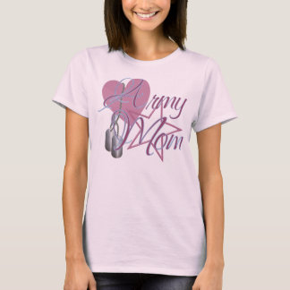 Army Mum Heart N Star T-Shirt
