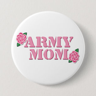 Army Mum Pink Roses 7.5 Cm Round Badge