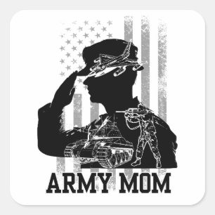 Army Mum Square Sticker