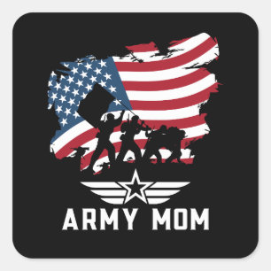 Army Mum Square Sticker