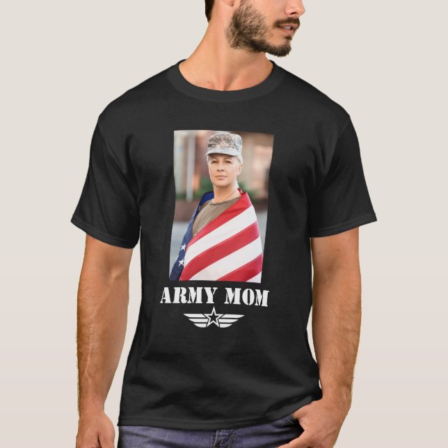 Army Mum with Photo T-Shirt (Front)