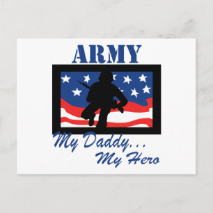 Army My Daddy My Hero Postcard