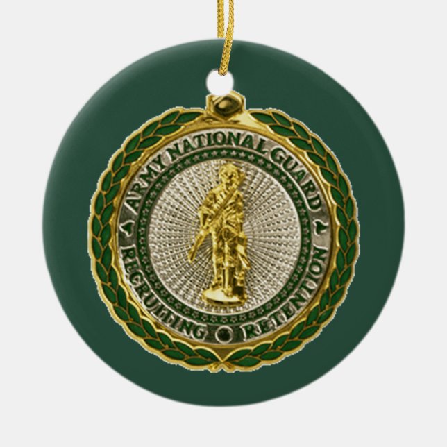 Army National Guard Ceramic Tree Decoration (Front)