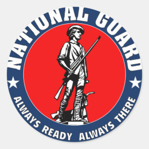 Army National Guard Military Logo Classic Round Sticker