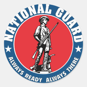 Army National Guard Minuteman Military Logo Classic Round Sticker