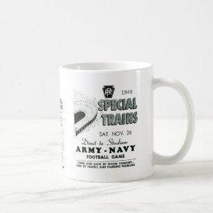 Army Navy Game Trains via Pennsylvania Railroad Coffee Mug
