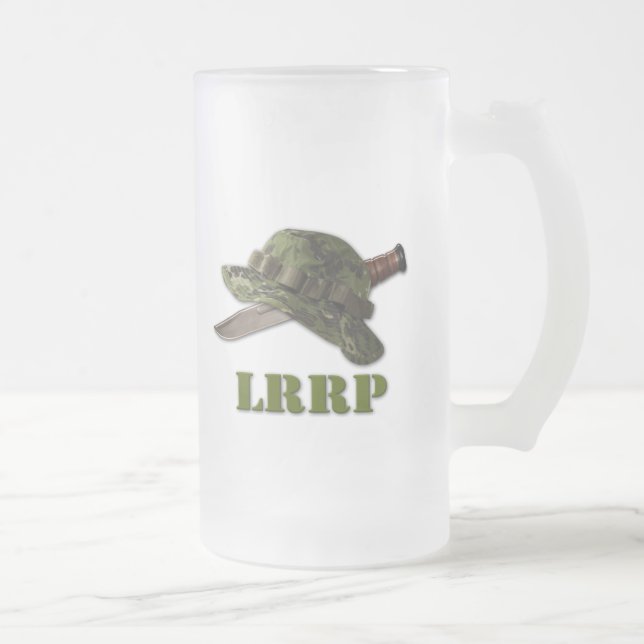 army navy marines air force lrrp lrrps snipers frosted glass beer mug (Right)