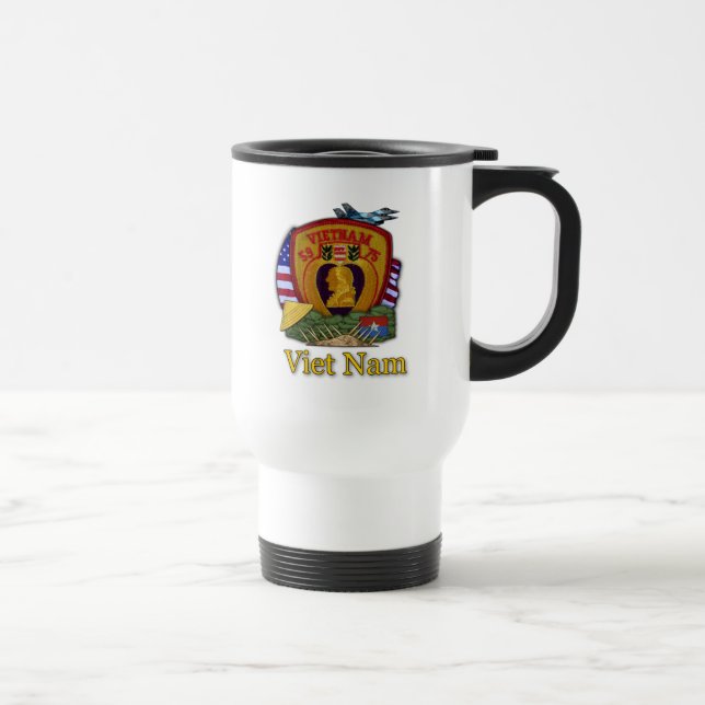 army navy marines air force vietnam war veterans travel mug (Right)