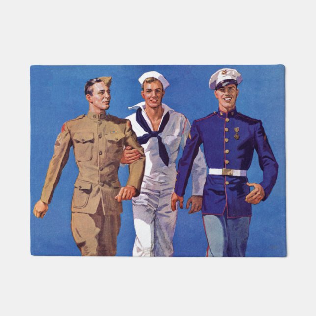 Army, Navy & Marines Doormat (Front)