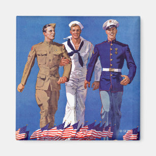 Army, Navy & Marines Magnet