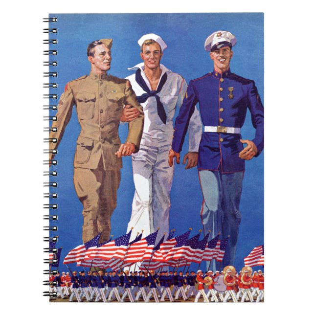 Army, Navy & Marines Notebook (Front)
