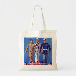 Army, Navy & Marines Tote Bag