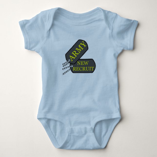 Army New Recruit Baby Bodysuit (Front)
