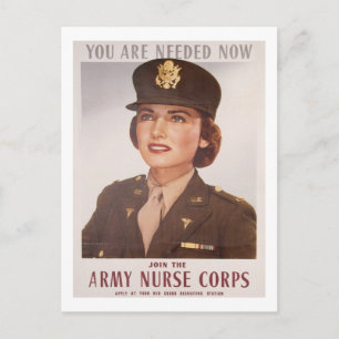 Army Nurse Corp Recruiting Postcard