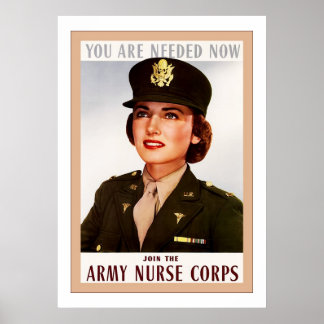 Army Nurse Corps ~ Vintage WW2 Poster