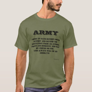   ARMY Oath Green T-Shirt T-Shirt