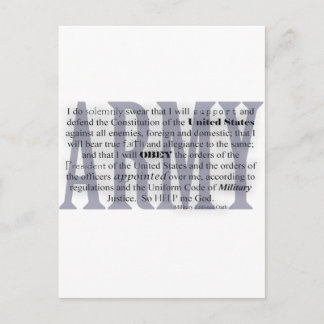 army oath postcard