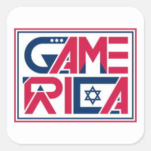 Army of America Game Square Sticker