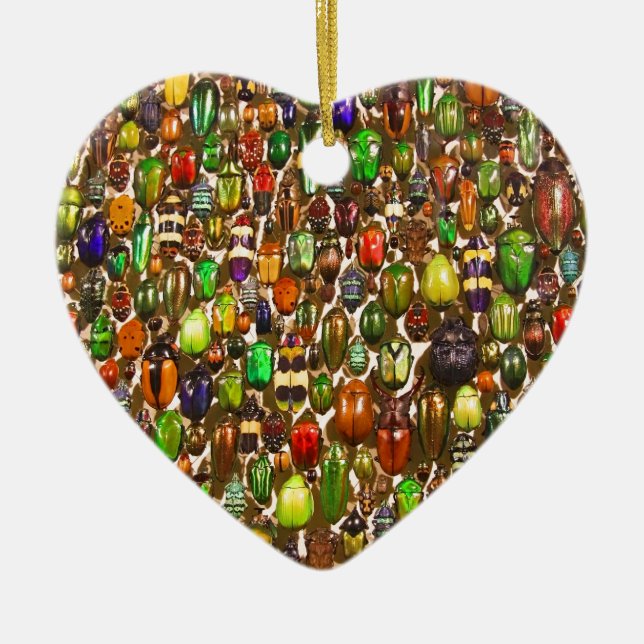 Army of Beetles and Bugs Ceramic Tree Decoration (Front)