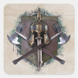 Army Of Dwarves Weaponry Square Sticker