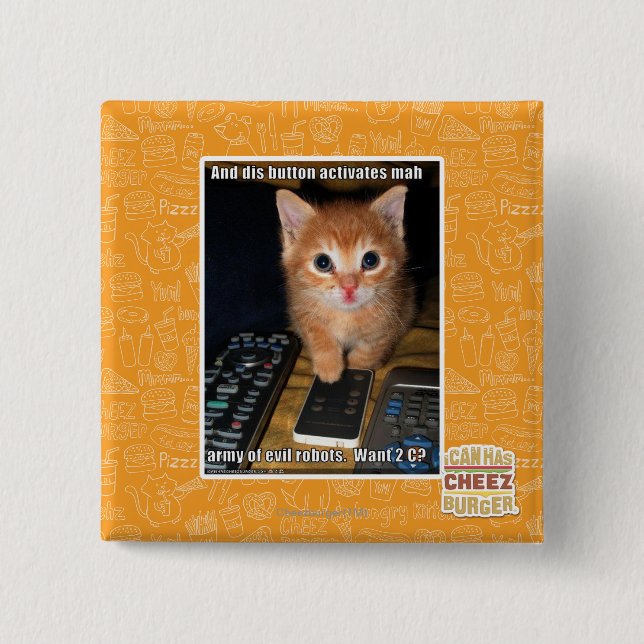 Army of Evil Robots 15 Cm Square Badge (Front)