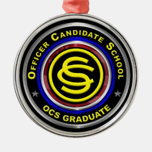Army Officer Candidate School Christmas Metal Tree Decoration