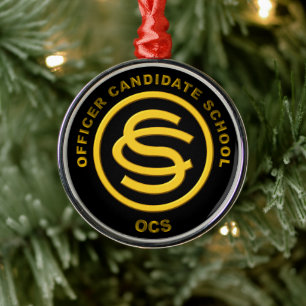 Army Officer Candidate School Christmas   Metal Tree Decoration