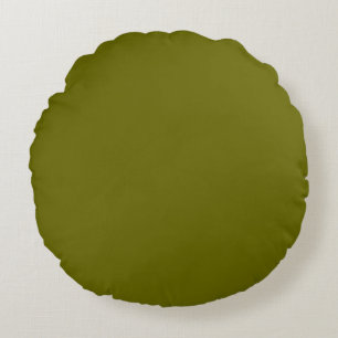 Army Olive Green solid plain colour Custom Round Cushion