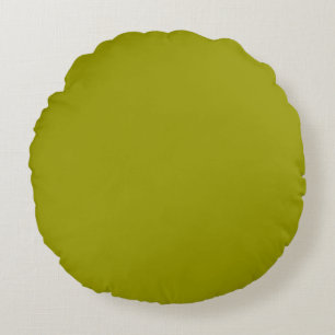 Army Olive Leaf Green solid plain colour Custom Round Cushion