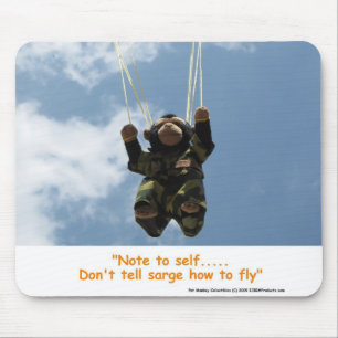 Army Parachute Jumper Pet Monkey Mouse Mat