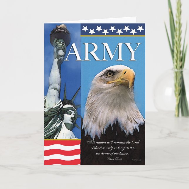Army Patriotic Troop Support Card (Front)