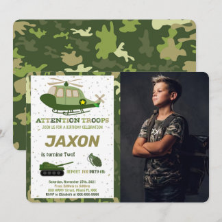 Army Photo Invitations