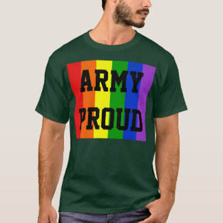 Army Proud Gay Rainbow Dark T-Shirt