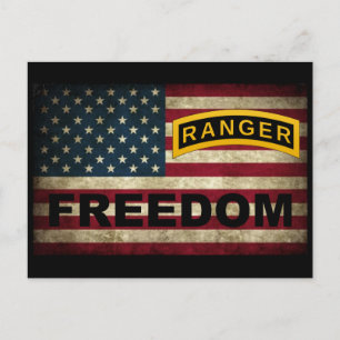 Army Ranger School - American Flag - Freedom Postcard