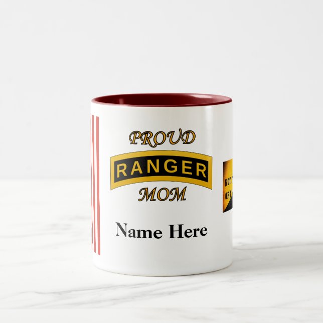Army Ranger School Tab - Proud Mum - Two-Tone Mug (Center)