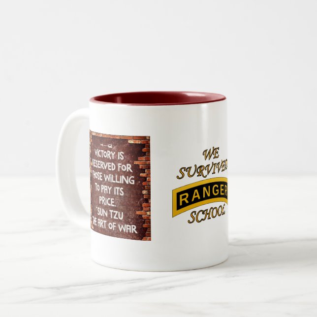 Army Ranger School Tab - We Survived - Victory Mug (Front Left)
