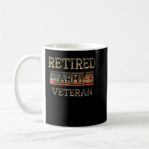 Army Retired Veteran Army American Flag Veteran Re Coffee Mug
