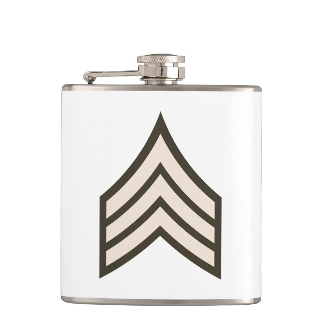 Army Sergeant rank Hip Flask (Front)