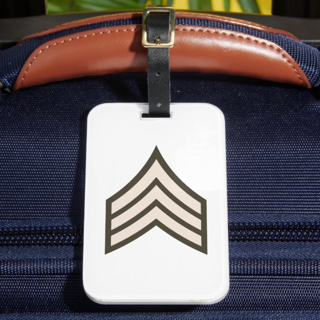 Army Sergeant rank Luggage Tag (Front Insitu 2)