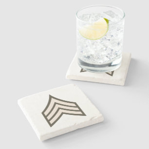 Army Sergeant rank Stone Coaster