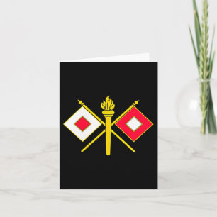 Army Signal Corps Branch Military Veteran Morale  Card