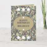 Army Soldier Camo Camouflage Print Birthday Card<br><div class="desc">Green and brown camo camouflage print birthday card,  that's perfect for armed forces,  army veterans and military soldiers</div>