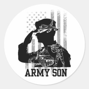 Army Son Classic Round Sticker