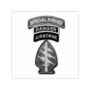 Army Special Forces Green Berets SF SFG SOF Patch Self-inking Stamp