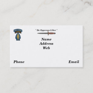 Army special forces green berets sf sfg sof vets business card