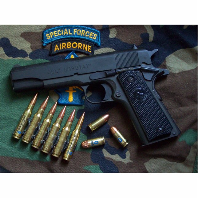 army special forces  Green Berets veterans iraq Standing Photo Sculpture (Front)