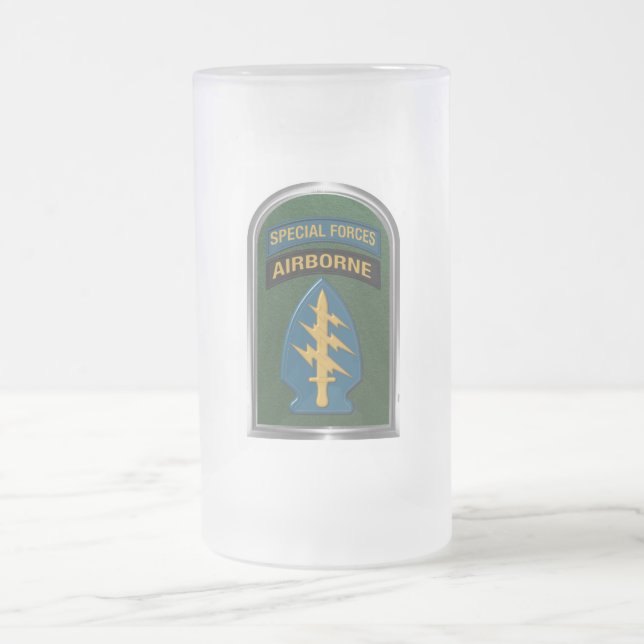 Army Special Forces Tab and Patch Gift Frosted Mug (Center)
